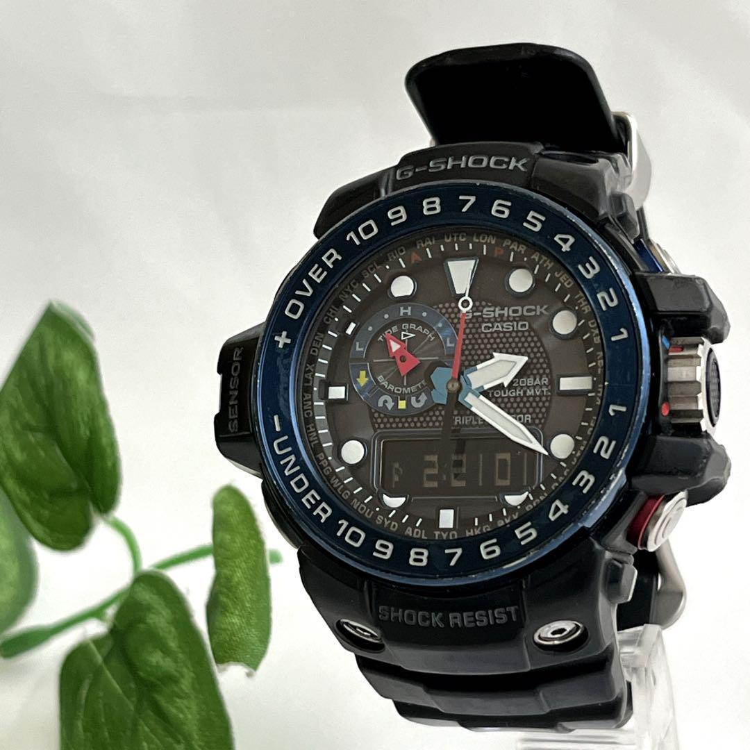 G-SHOCK 腕時計　ガルフマスター　アナデジ　電波ソーラー　メンズ　ブラック