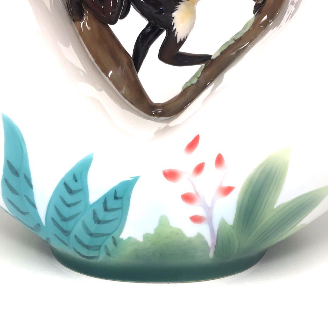 【大型・美品・箱付き】フランツ／親子のモンキー フラワーベース