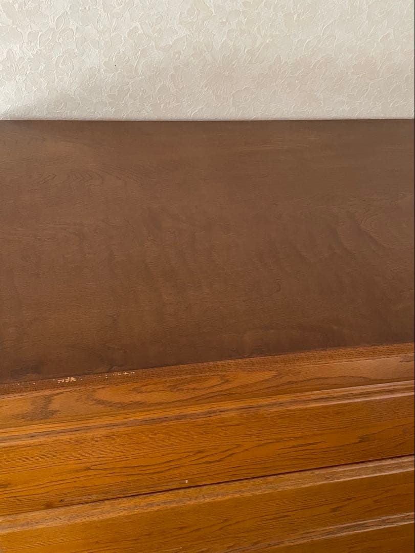 ナチュラルウッド 5段チェスト