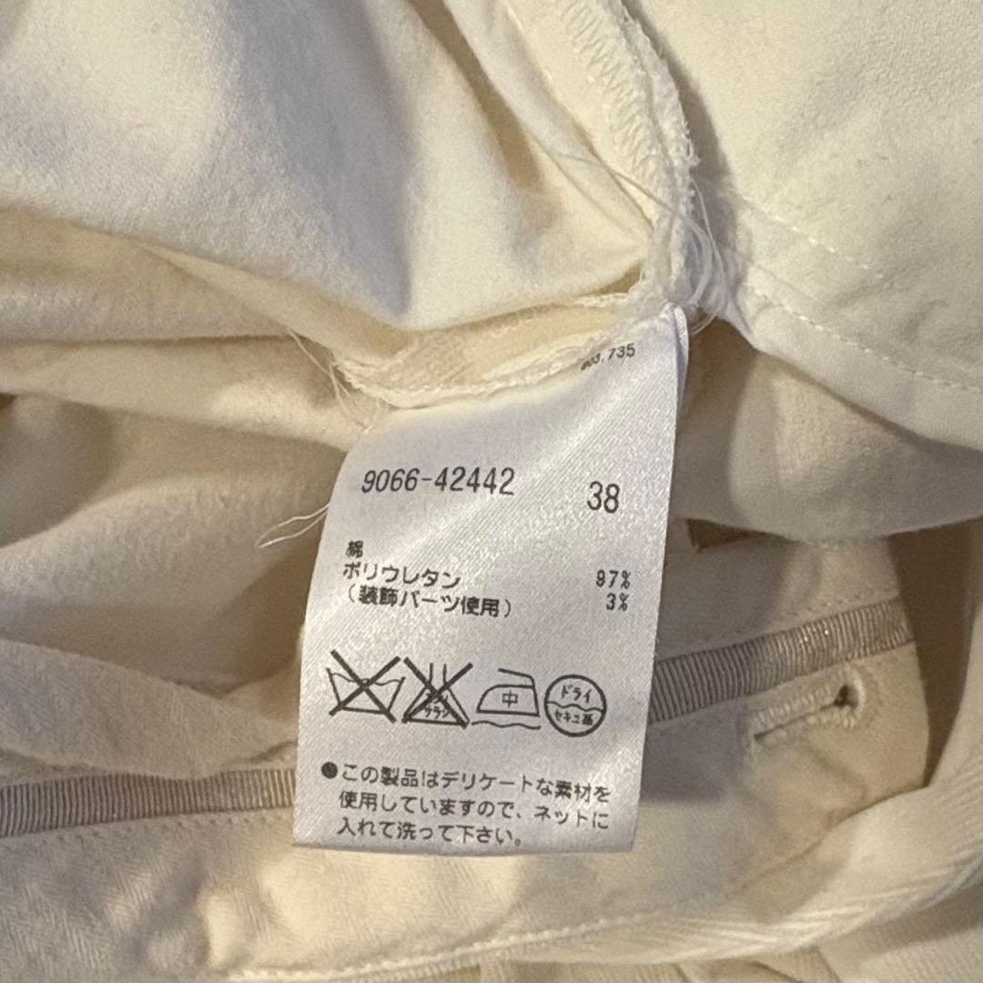 モラビト スティル 細畝コーデュロイパンツ 38 ホワイト