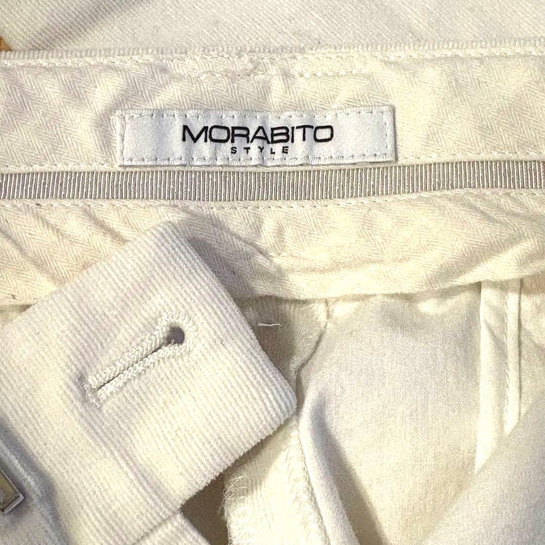 モラビト スティル 細畝コーデュロイパンツ 38 ホワイト