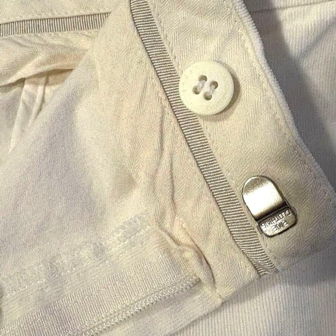 モラビト スティル 細畝コーデュロイパンツ 38 ホワイト