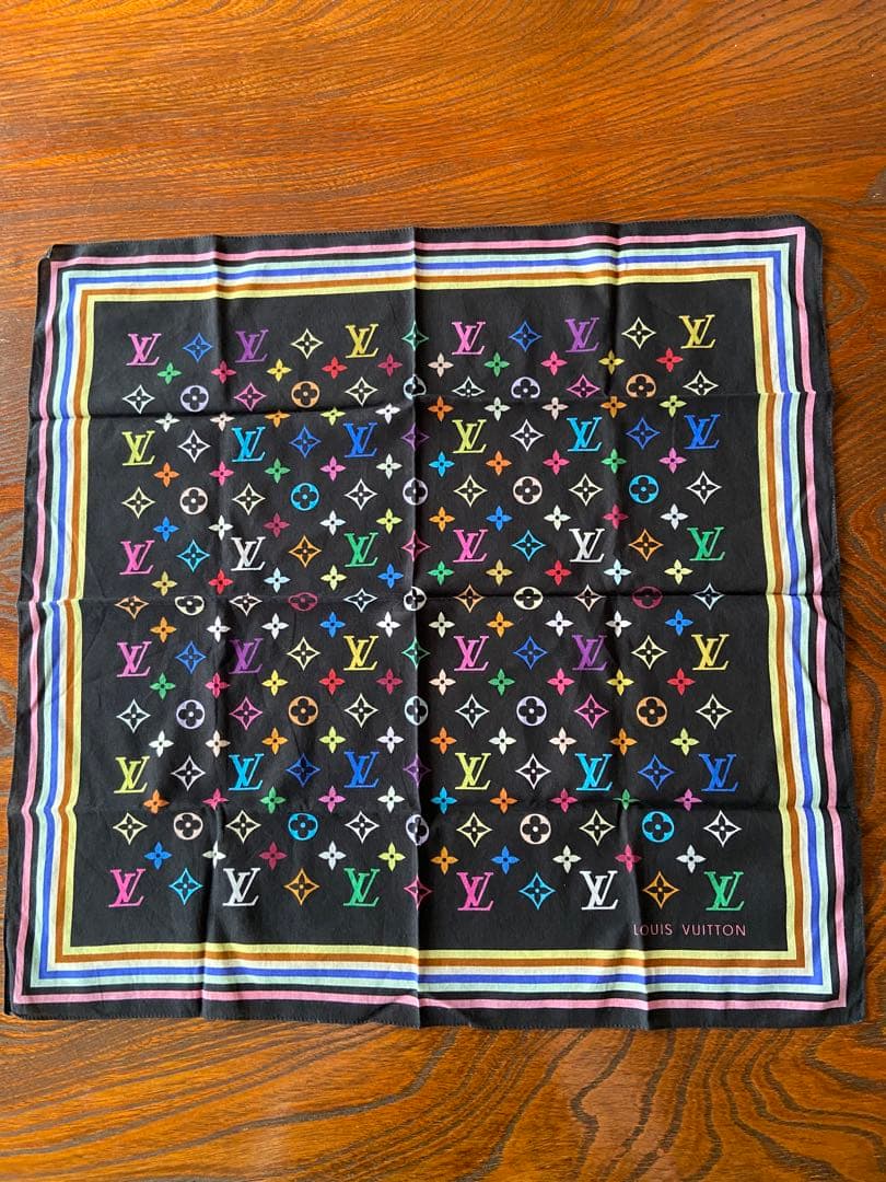 LOUIS VUITTON カラフルロゴパターン☆ブラック/マルチカラー