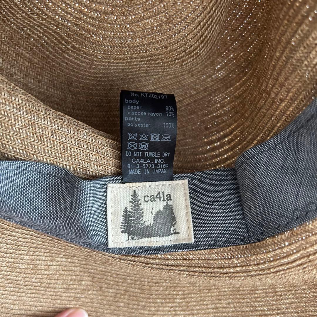 CA4LA 麦わら帽子 リボン カシラ