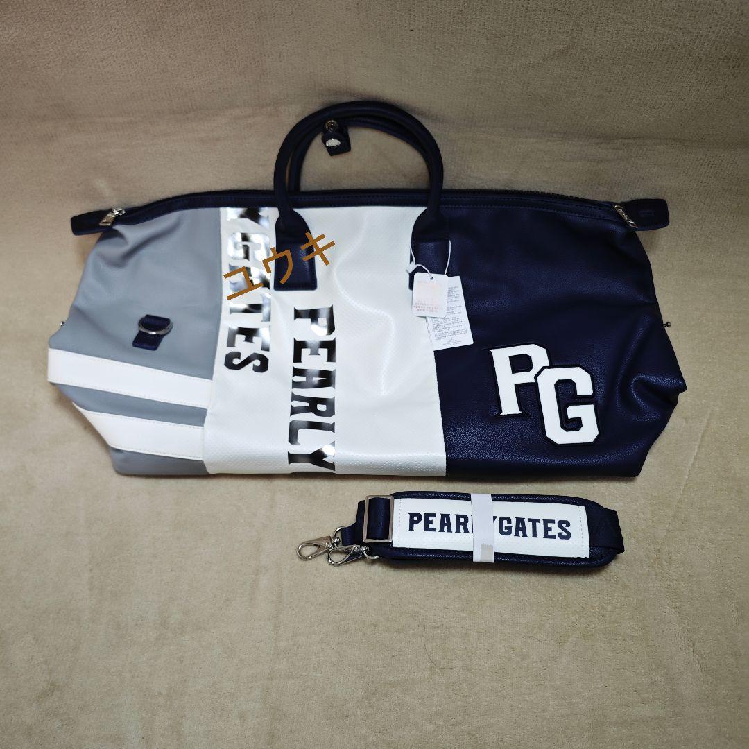 PEARLY GATES ボストンバッグ ネイビー・ホワイト