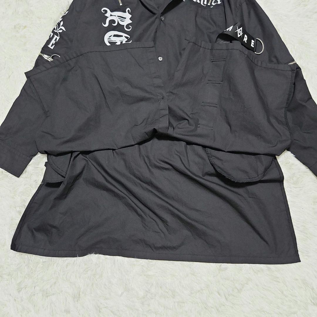 美品♥ レフレム 【F】Dリングデザインロングシャツ ブラック レディース