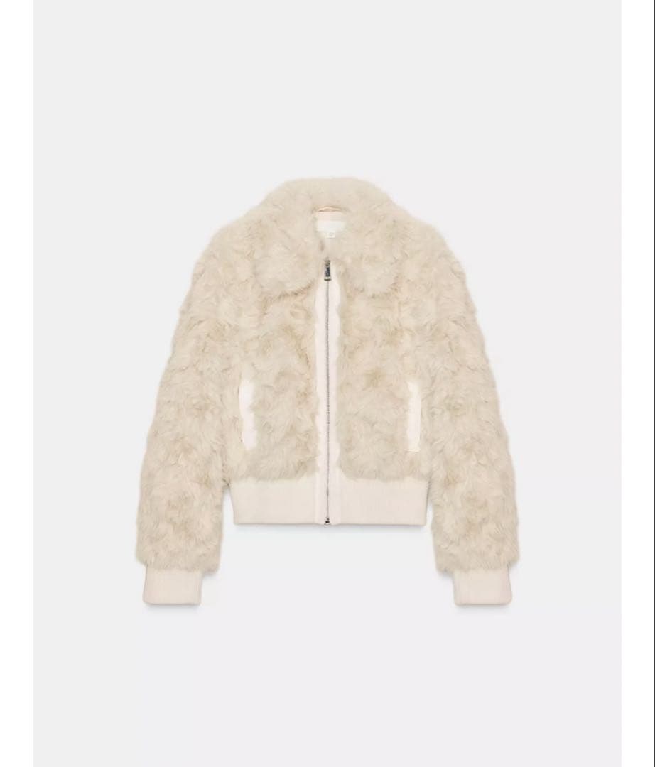 完売品⭐︎ZARA フェイクファーボンバージャケット S エクリュ