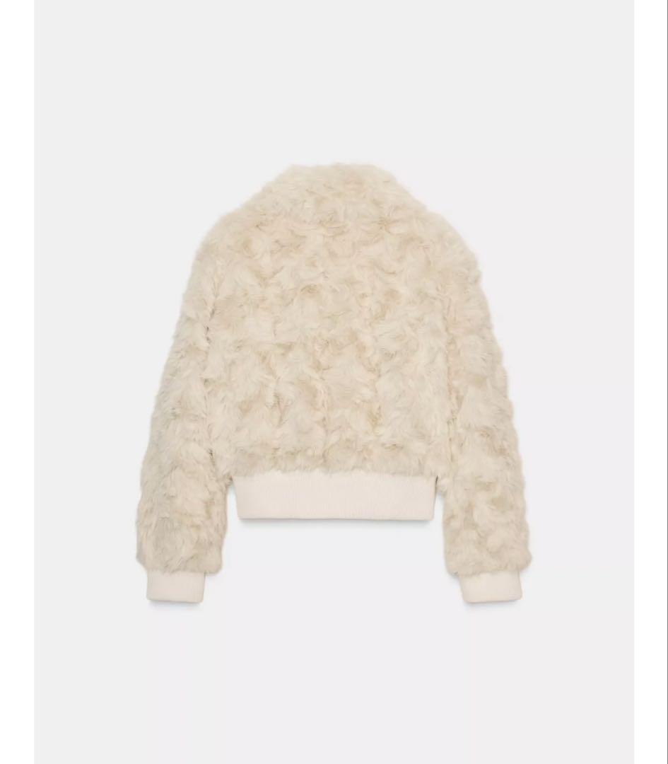 完売品⭐︎ZARA フェイクファーボンバージャケット S エクリュ