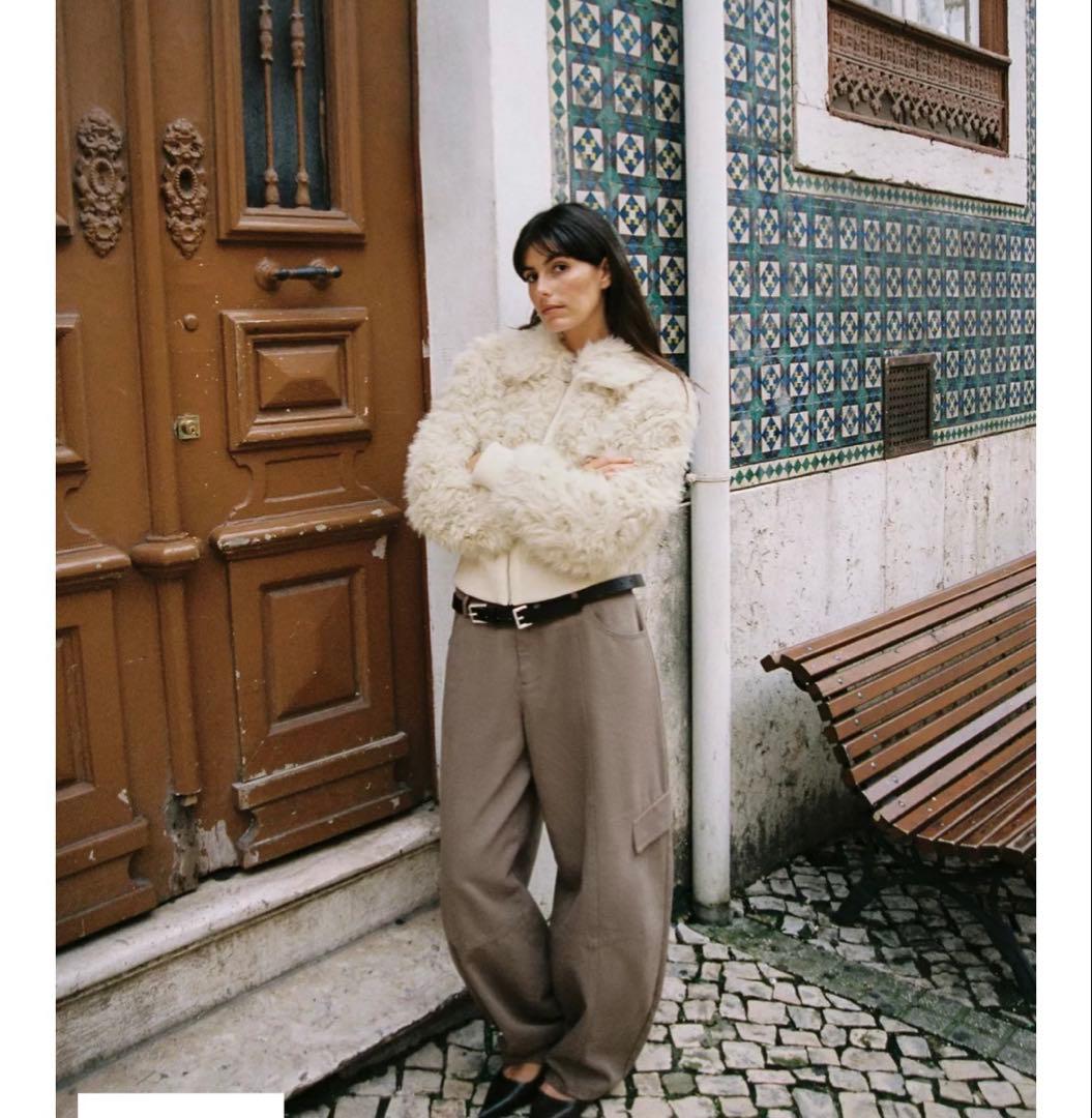 完売品⭐︎ZARA フェイクファーボンバージャケット S エクリュ