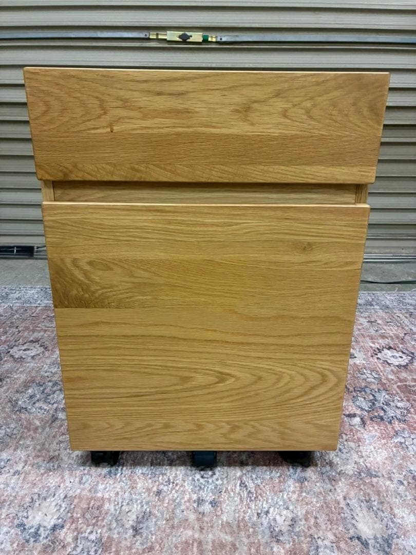 廃盤品 無印良品 オーク無垢材 デスク キャビネット セット