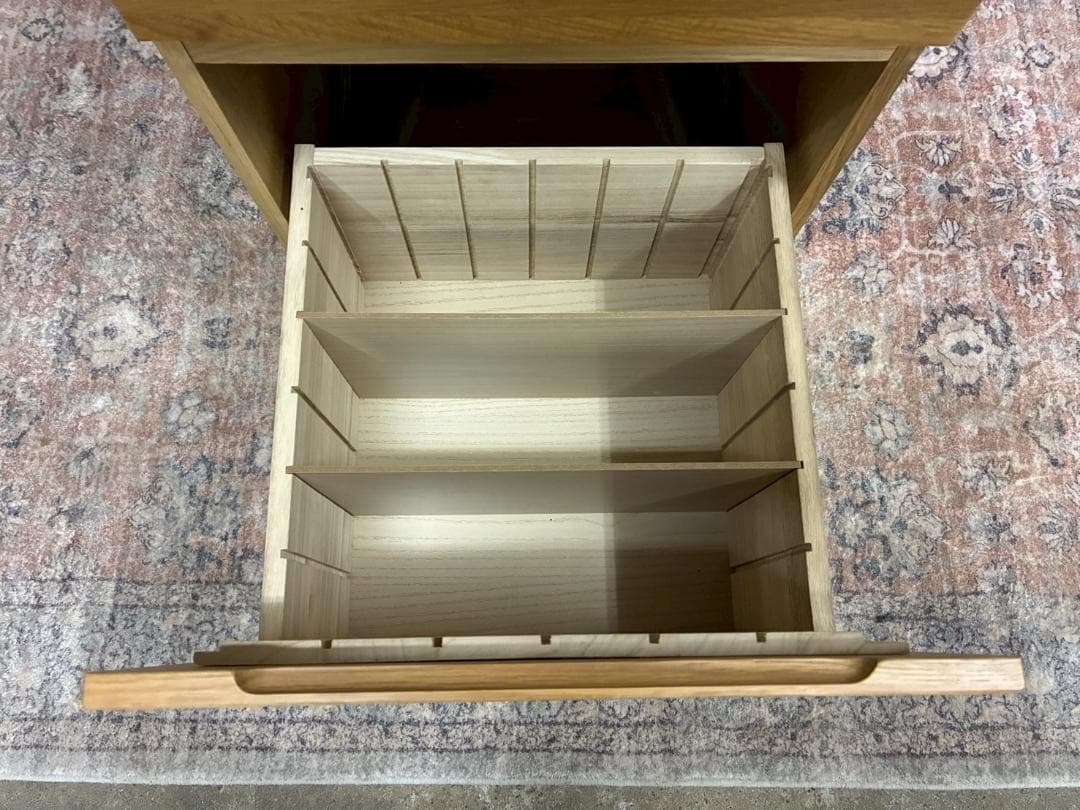 廃盤品 無印良品 オーク無垢材 デスク キャビネット セット