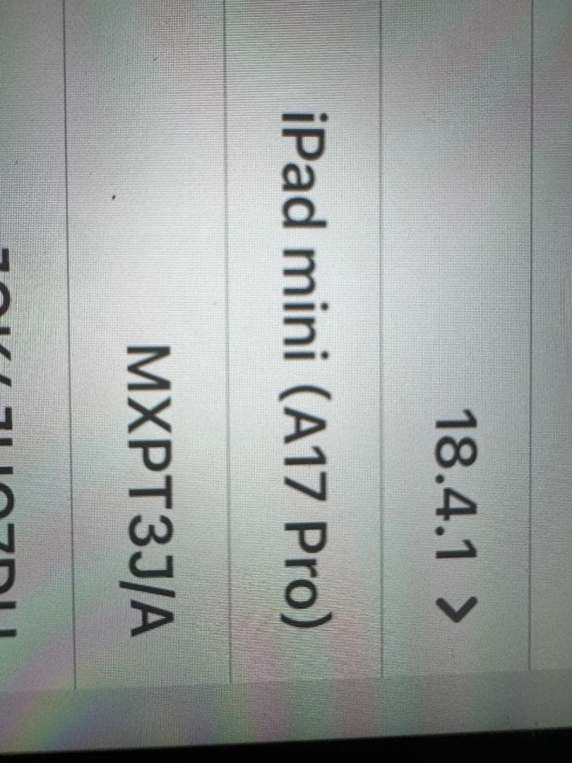 Apple iPad mini （A17 Pro）256GB スペースグレー