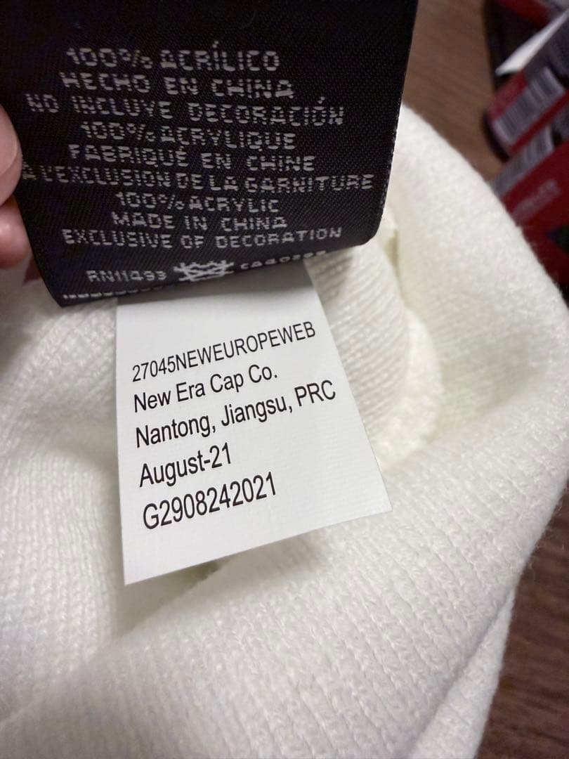 帽子 Supreme X new era box logo beanie white