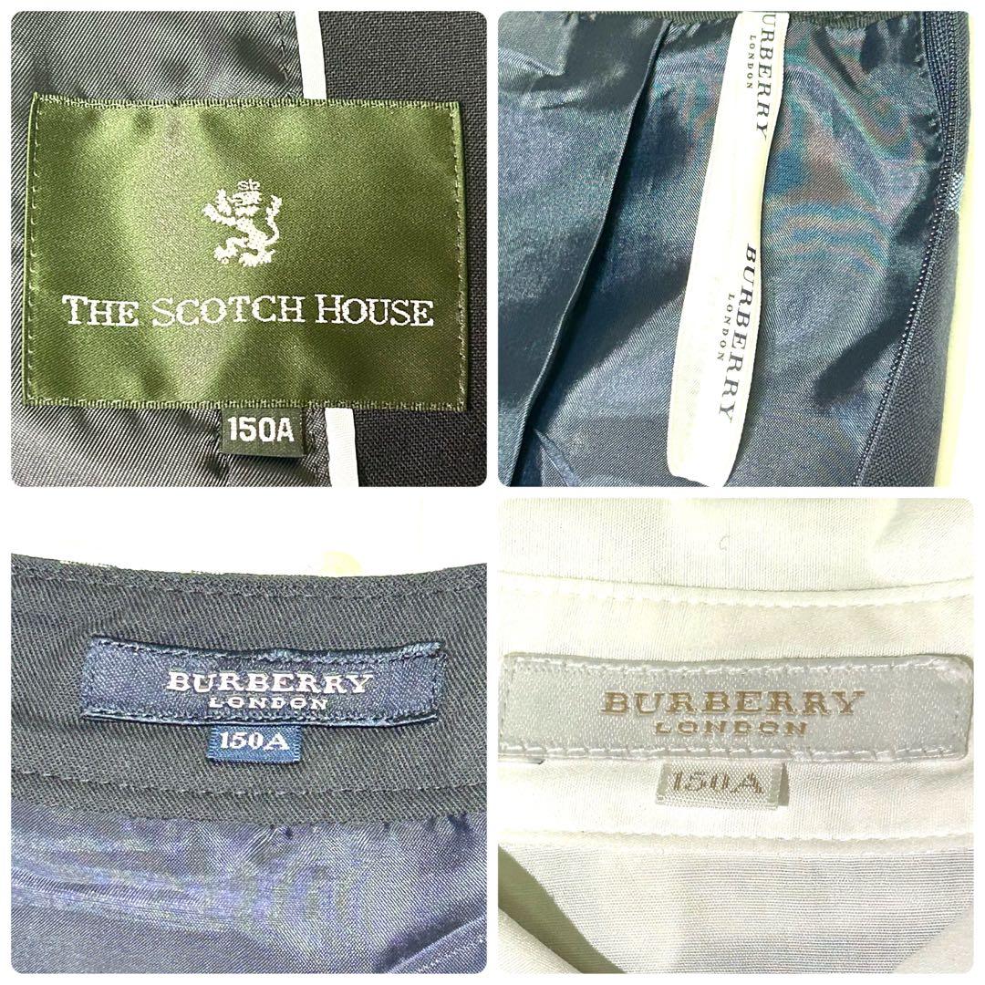 美品 バーバリー卒服4点セット（ブレザー・スカート・ブラウス・リボン）150cm