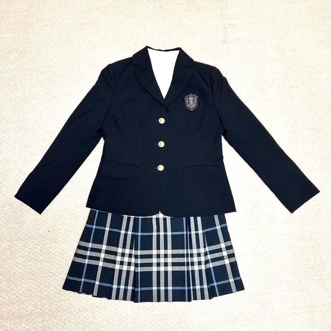 美品 バーバリー卒服4点セット（ブレザー・スカート・ブラウス・リボン）150cm