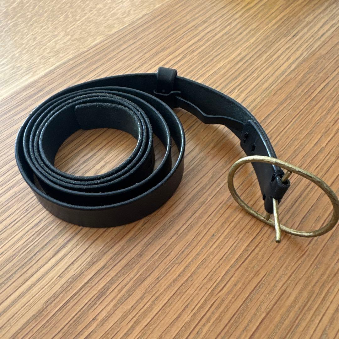 ミナペルホネン　レザーベルト　ブラック