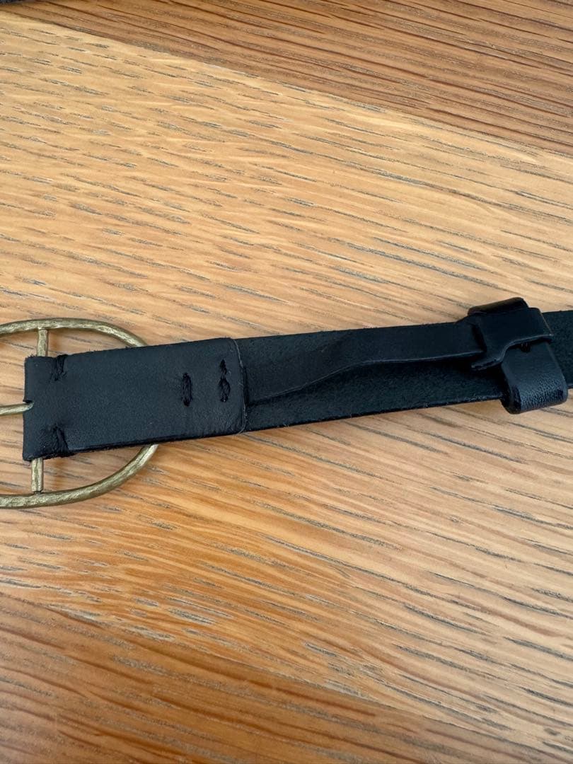 ミナペルホネン　レザーベルト　ブラック