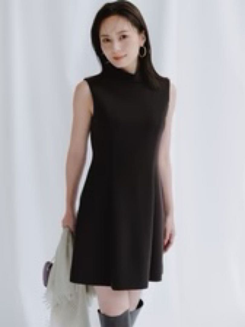 【新品・未使用】 anuans カットジョーゼットミニワンピース