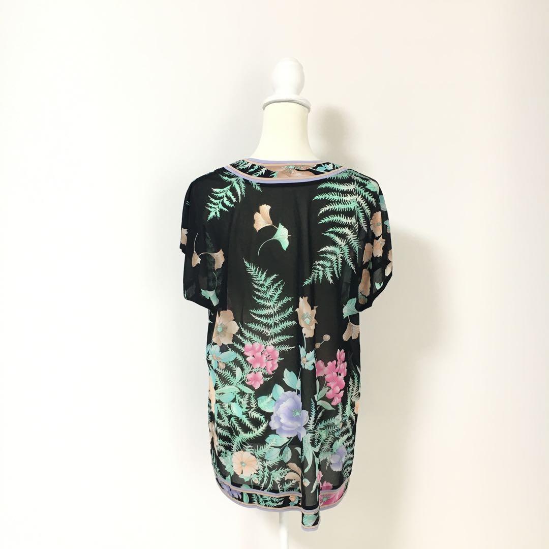 近年美品　LEONARD レオナール　透け感　カンカン　チュニック 42