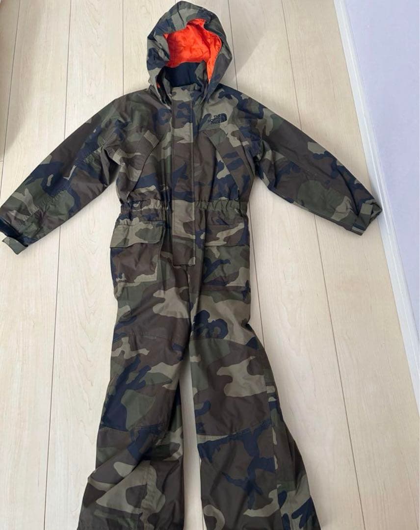 THE NORTH FACE 迷彩オーバーオール　スキーウェア　スノーボード
