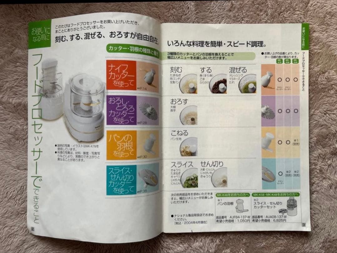 National ナショナル フードプロセッサー　MK-K78