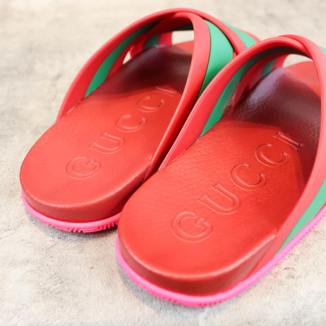 GUCCI グッチ シェリーライン ラバーサンダル メンズ