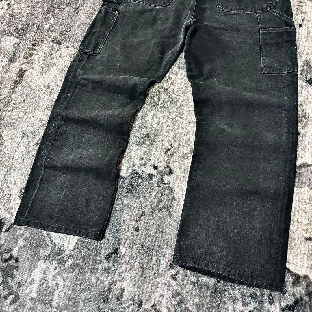 超スペシャル 状態◎ ブラックフェード ダック地 厚手 ゆるだぼ 一点物 美品