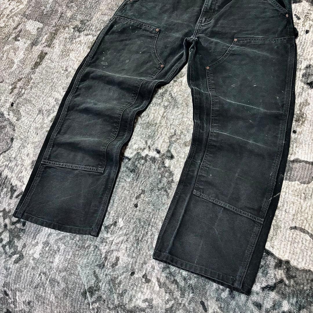 超スペシャル 状態◎ ブラックフェード ダック地 厚手 ゆるだぼ 一点物 美品