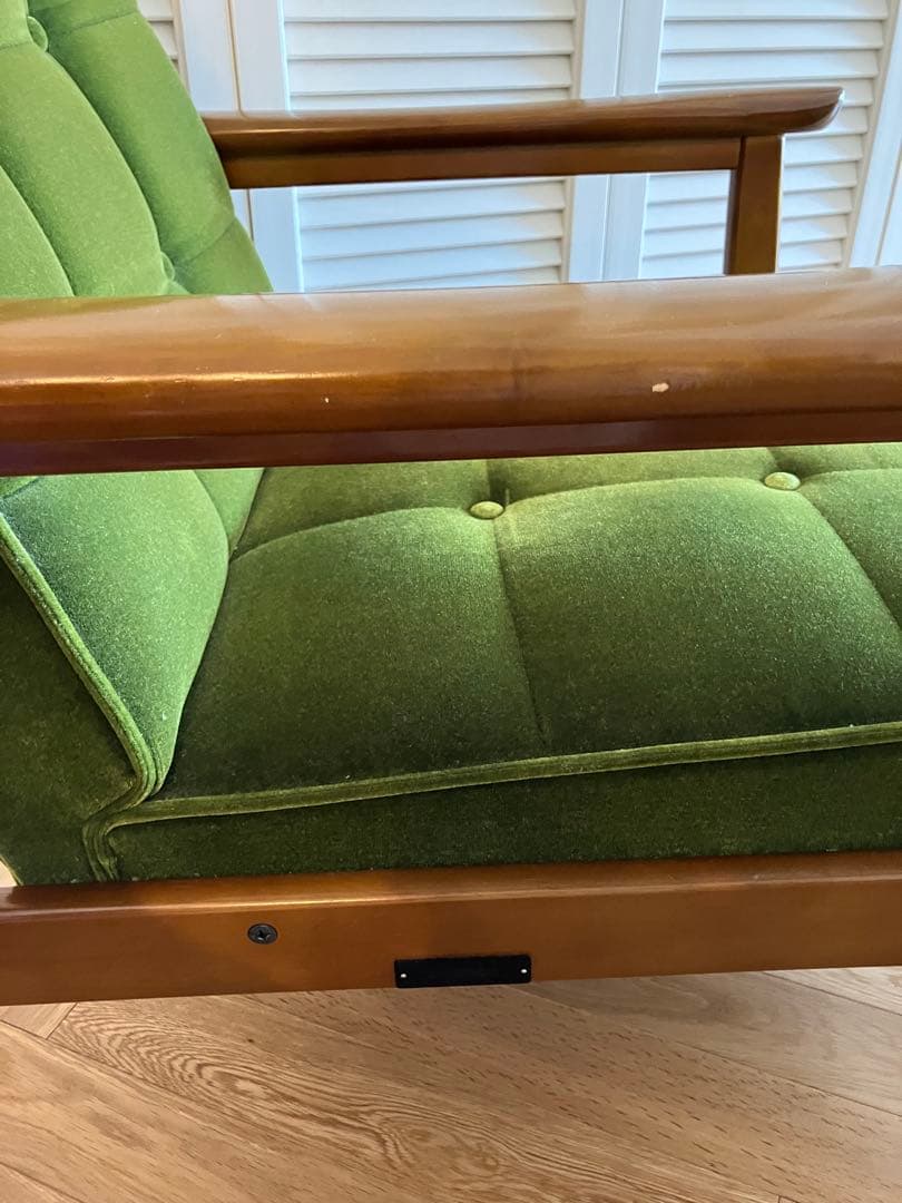 カリモク60 Kチェア 1シーター 1人掛けモケットグリーン