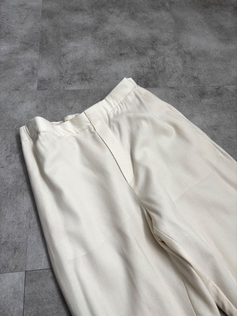 2025ウィムガゼット サキソニーウールパンツ F エクリュ