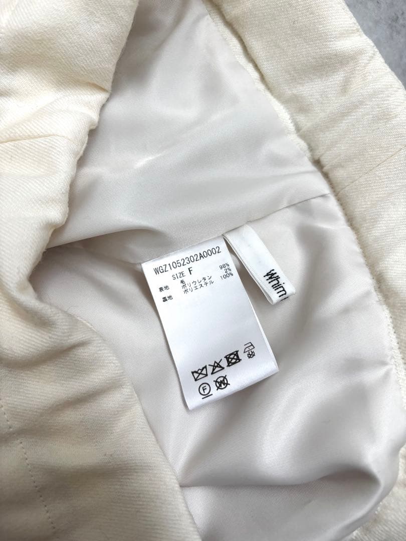 2025ウィムガゼット サキソニーウールパンツ F エクリュ