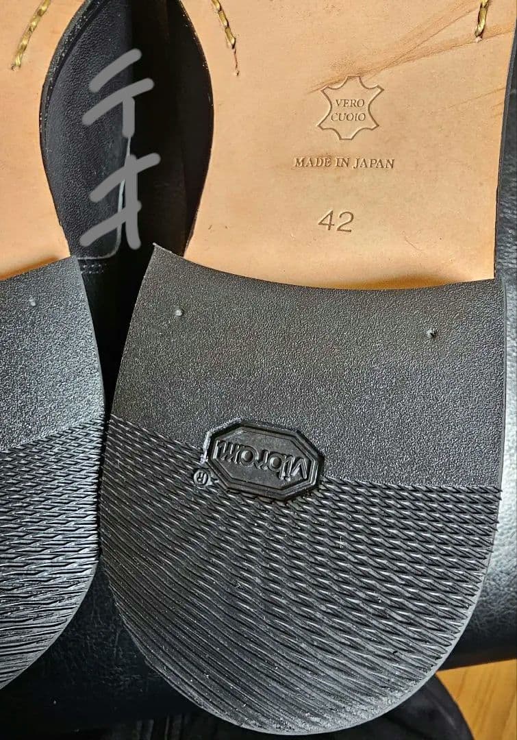 美品 パドローネ ダービー プレーントゥーシューズ 黒 27cm 日本製