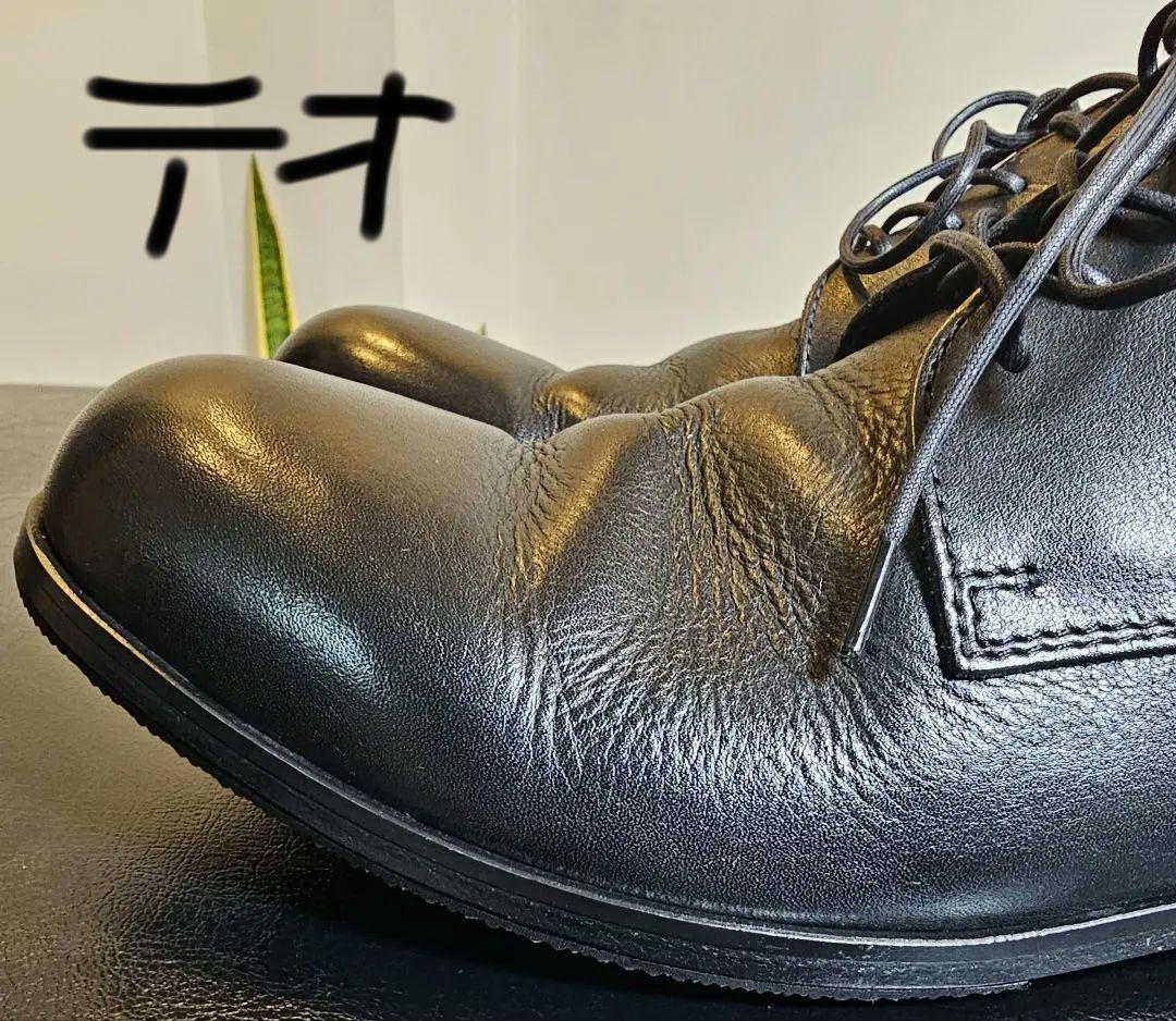 美品 パドローネ ダービー プレーントゥーシューズ 黒 27cm 日本製