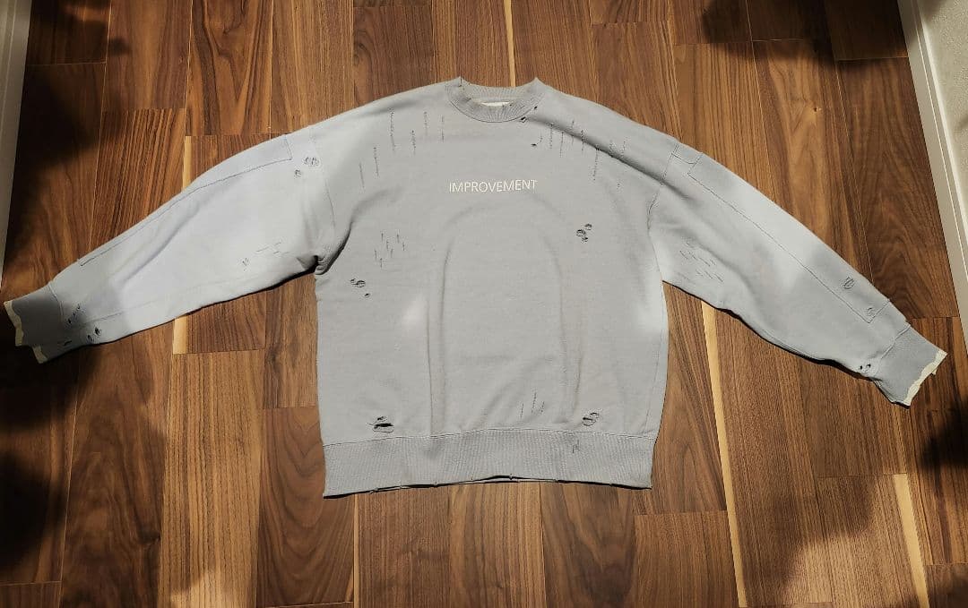 トップス stein OVERSIZED REBUILDSWEAT GREY BLUE