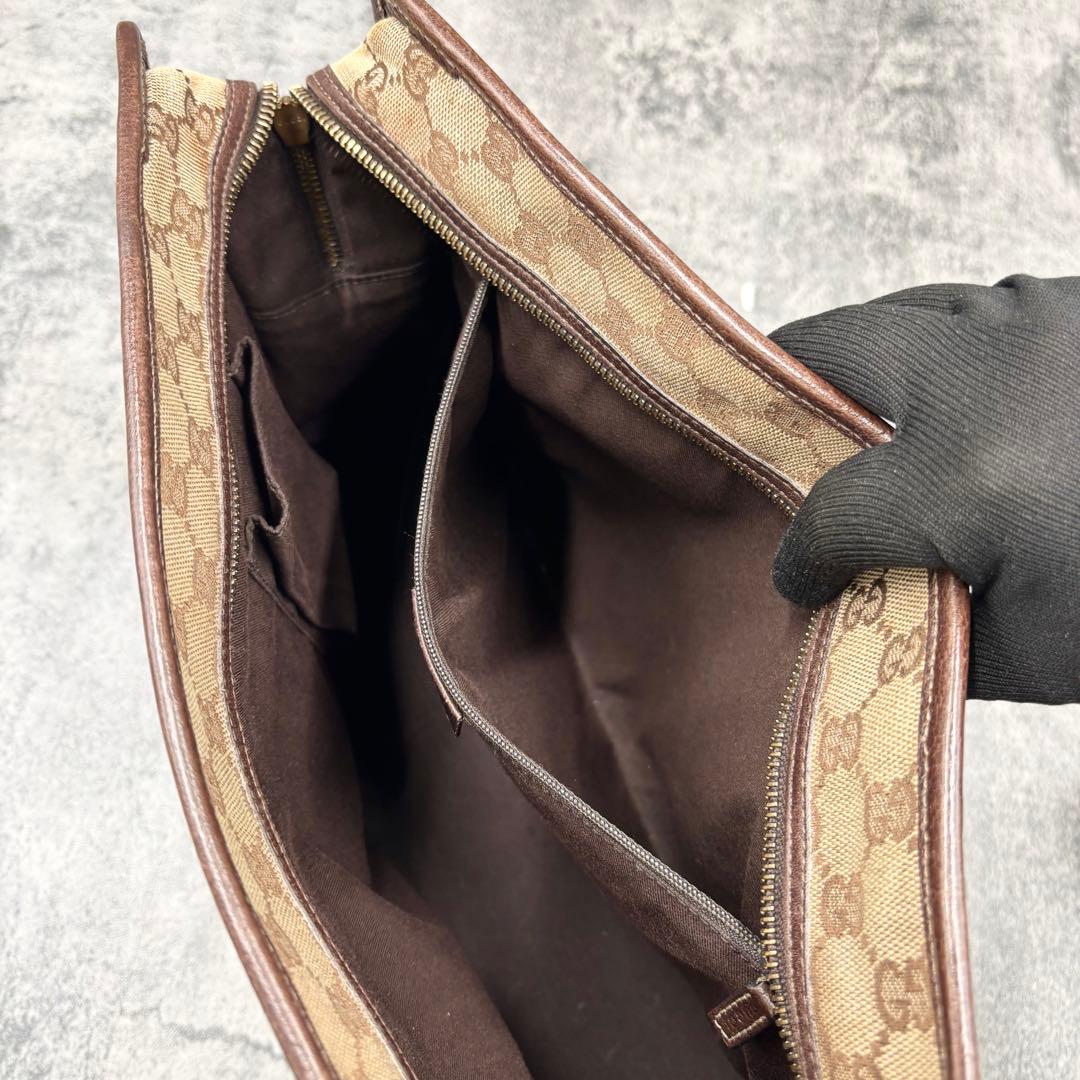 ✨美品✨GUCCI ビジネスバッグ トート GG キャンバス レザー ベージュ