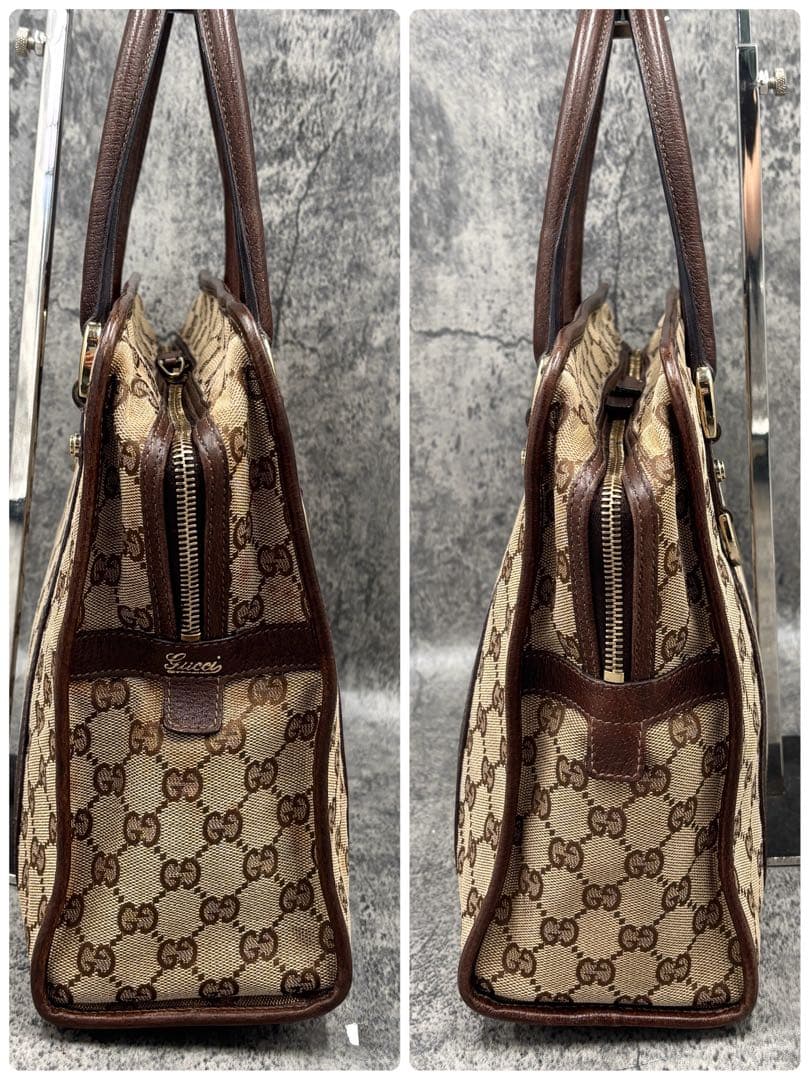 ✨美品✨GUCCI ビジネスバッグ トート GG キャンバス レザー ベージュ