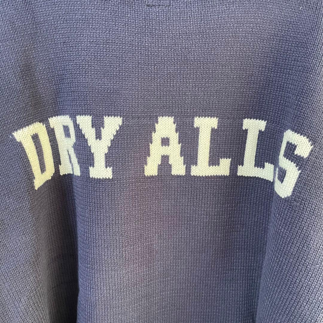 HUMAN MADE 犬刺繍 ニットセーター ネイビー　ドッグ　ダックスフンド