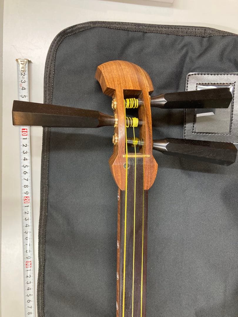 【津軽三味線】初心者セット　約1年使用　撥、駒、指掛け、黒いソフトケース付き