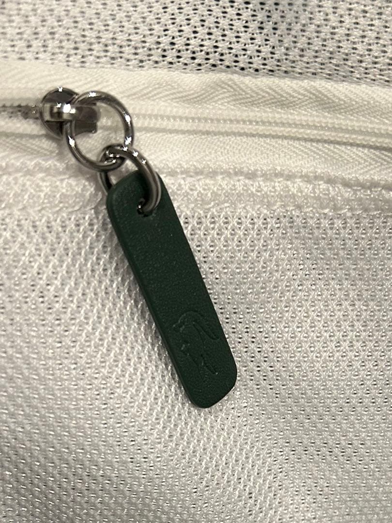 LACOSTE グリーン プチピケ ラージ トートバッグ