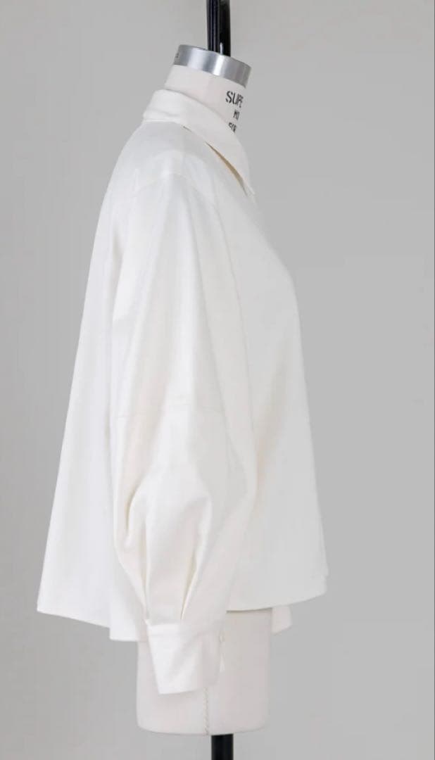 deres Alex silk denim shirt ホワイト