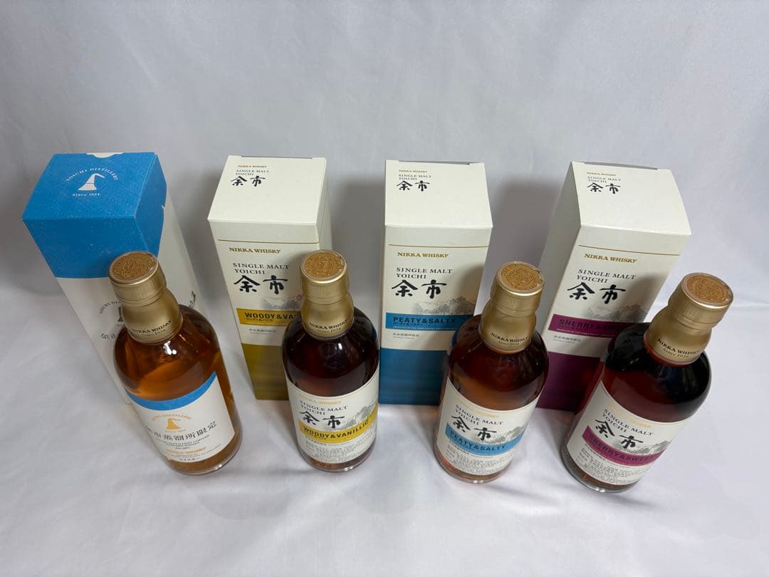 【未開栓・箱付き】余市蒸溜所限定ウイスキー 500ml x 4本セット