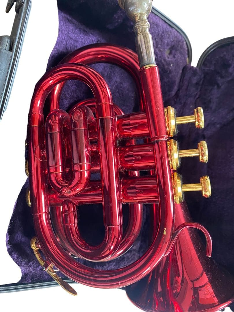 ジュピター　ポケットトランペット　レッド