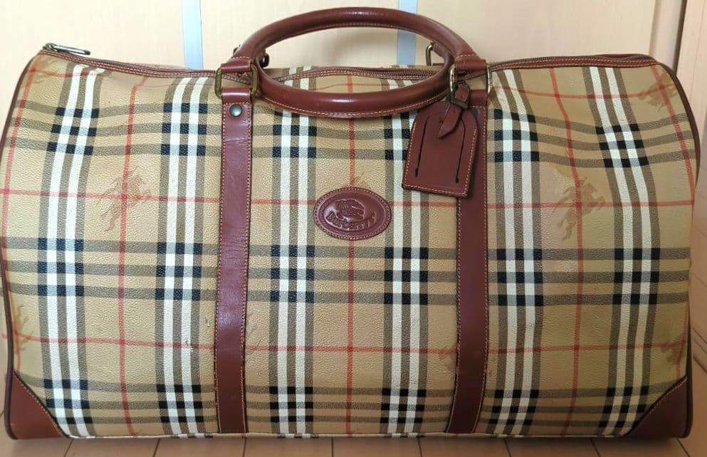 BURBERRY ノバチェック 横幅55cm大容量ボストンバッグ イタリア製