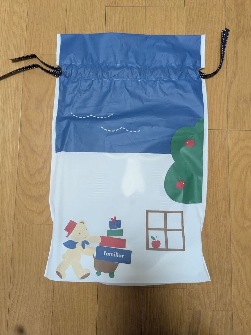 【未開封新品】familiar 袖付ロンパス（半袖） ストライプ　外袋あり