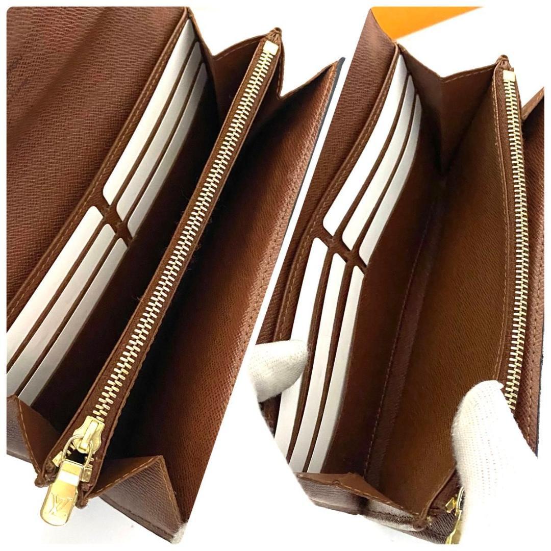 ルイ ヴィトン◎ポルトフォイユ サラ モノグラム 長財布 ブラウン フラップ