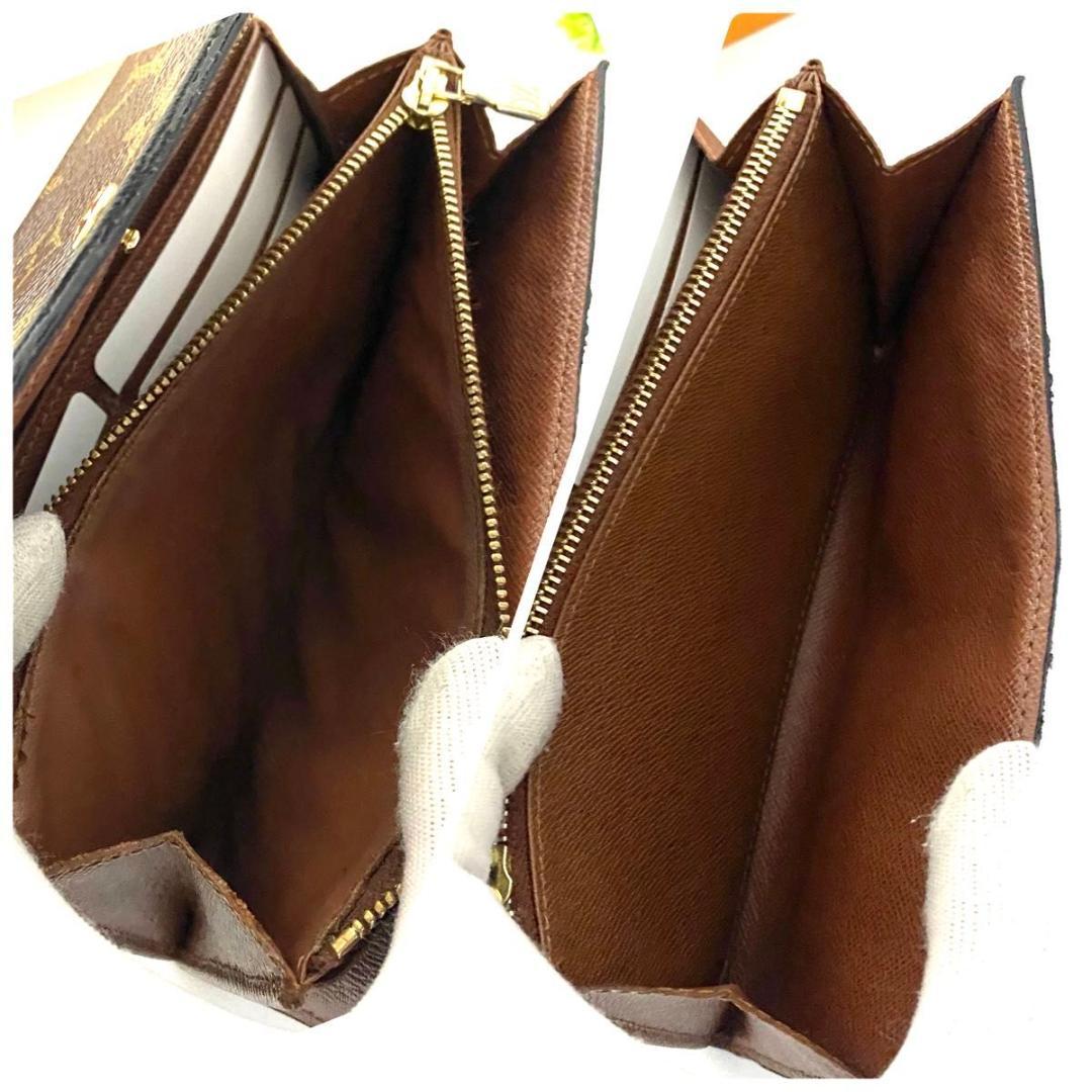 ルイ ヴィトン◎ポルトフォイユ サラ モノグラム 長財布 ブラウン フラップ