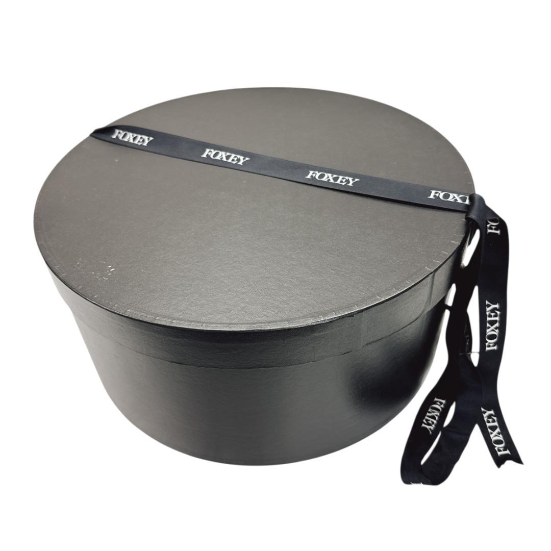 FOXEY BOUTIQUE ストローハット 麦わら帽子 グログランリボン