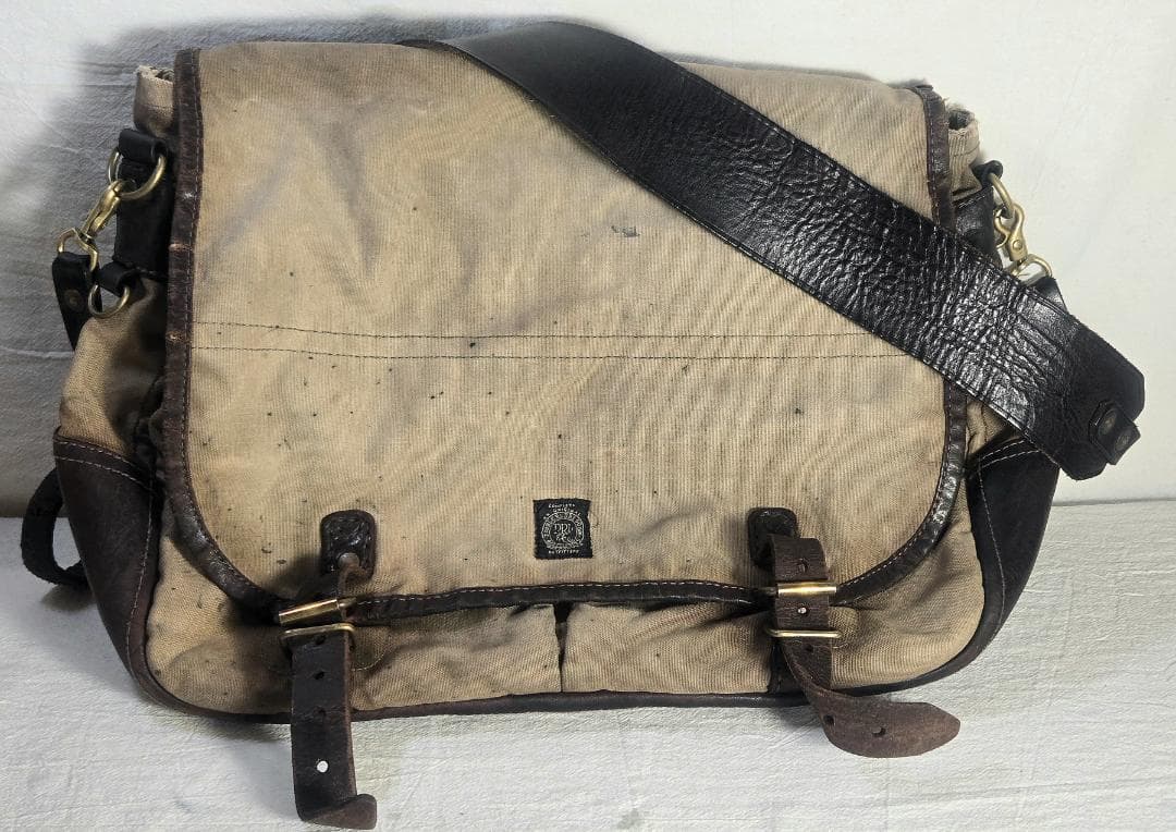 ★希少!80s VINTAGE RRL ★キャンバス×レザー ショルダーバッグ