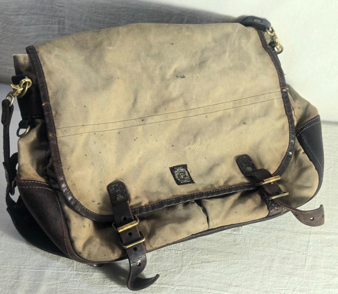 ★希少!80s VINTAGE RRL ★キャンバス×レザー ショルダーバッグ