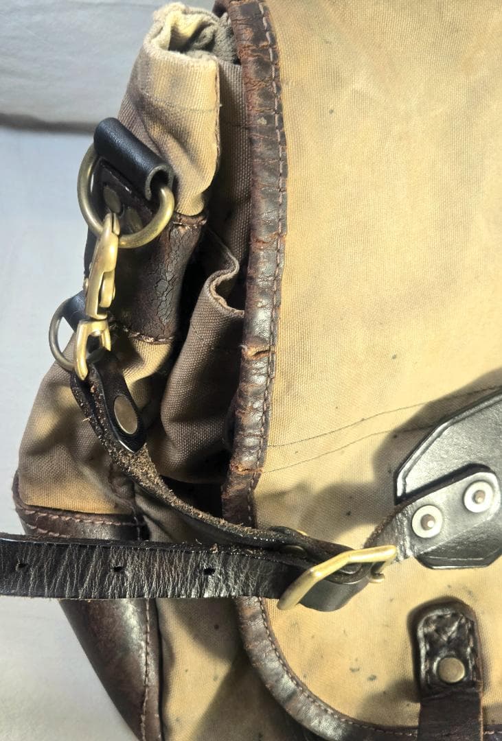 ★希少!80s VINTAGE RRL ★キャンバス×レザー ショルダーバッグ